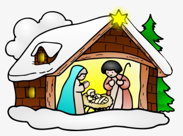 Free Clip Art Baby Jesus Christmas Clipartfest - Easy Christmas Festival Drawing, HD Png Download, Free Download