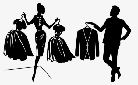 Compras, Vestidos De Novia, La Moda, Prendas De Vestir - Fashion Shopping Silhouette, HD Png Download, Free Download
