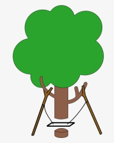 Tree Swing Cartoon - Swing In A Tree Cartoon, HD Png Download, Free Download