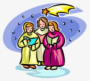 Vector Illustration Of Holiday Festive Season Christmas - Christmas Carolers Clip Art, HD Png Download, Free Download