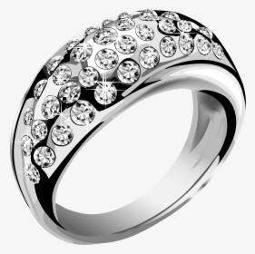 Silver Ring With Diamond Png Image - Jewellery Png Transparent Background, Png Download, Free Download
