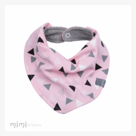 Mimi Baby Bib Pink Grey Triangle - Ring, HD Png Download, Free Download