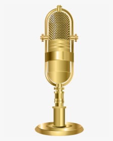 Clipart Studio Gold - Gold Microphone Transparent Background, HD Png Download, Free Download