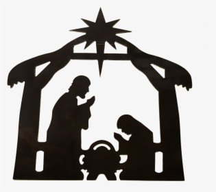 Nativity Scene Nativity Of Jesus Christmas Day Clip - Nativity Scene Silhouette Png, Transparent Png, Free Download