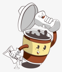 Coffe Drawing Cartoon - Cartoon, HD Png Download, Free Download