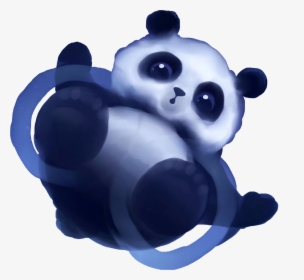 Panda Puddle Water Panda🐼 Pandalove Pandabear Watercol - Panda Cartoon, HD Png Download, Free Download