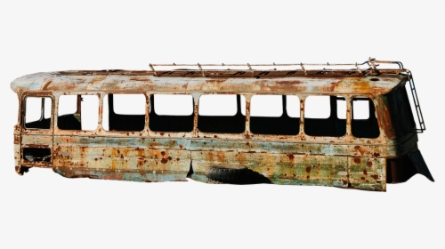 Bus, Old, Scrap, Rusted, Broken, Vehicle - Reaction Of Iron With Oxygen And Water, HD Png Download, Free Download