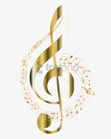 Gold Music Note Clip Art, HD Png Download, Free Download