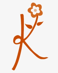 Flower, Font, Capital, Letter, Cursive, Alphabet - Transparent Cute K Letter, HD Png Download, Free Download