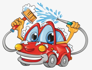 Transparent Pressure Washer Clipart Black And White - Car Wash Cartoon, HD Png Download, Free Download