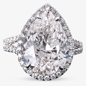 Pear-shaped Diamond Ring, - Pear Shaped Diamond Rings, HD Png Download, Free Download