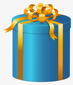 Blue Present Box Png Clip Art - Gift Box Clipart Blue, Transparent Png, Free Download