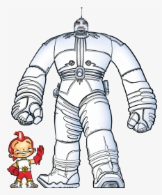 Big Guy And Rusty The Robot Boy Standing - Big Guy And Rusty The Boy Robot, HD Png Download, Free Download
