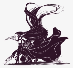 Female Plague Doctor Drawing - Plague Doctor Mask Drawing, HD Png Download, Free Download