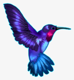 Hummingbird Tattoos Png Pic - Blue And Purple Hummingbird, Transparent Png, Free Download
