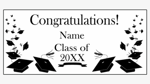 Click For Larger Picture Of Personalized Black Mortarboard - Calligraphy, HD Png Download, Free Download