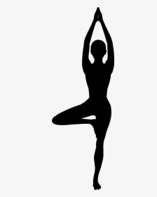 Yoga Silhouette Png Clip - Yoga Clipart Black And White, Transparent Png, Free Download