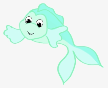 Cute Green Cartoon Fish - Cartoon, HD Png Download, Free Download