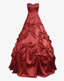 Vestido Largo Color Burdeos - Transparent Formal Dress Png, Png Download, Free Download