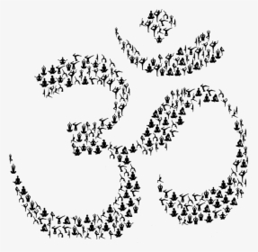 Om Clipart Black And White Png, Transparent Png, Free Download