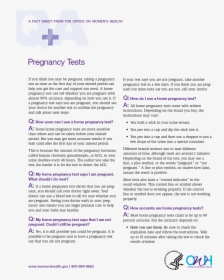 Pregnancy Tests Fact Sheet - Pregnancy Fact Sheet, HD Png Download, Free Download