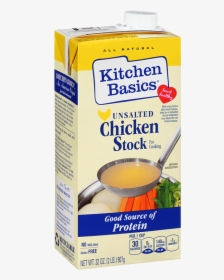 Unsalted Chicken Stock - Kitchen Basics Unsalted Chicken Stock, HD Png Download, Free Download