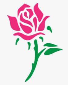 Rose, Pink, Green, Antique, Floral, Plant, Bud, Thorn - Graphic Rose, HD Png Download, Free Download