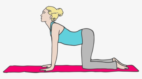 Clip Art Cute Yoga Poses - Hands And Knees Pose, HD Png Download, Free Download