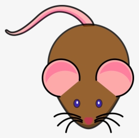 Mouse, Brown, Pink, Cute, Ears, Tail, Nose, Whiskers - Blue Mouse Clipart, HD Png Download, Free Download