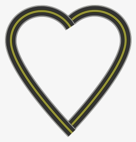 Clip Art Openclipart Heart Image Road - Road Heart Clipart, HD Png Download, Free Download