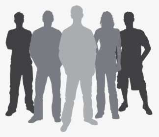 Silhouette Clipart Youth - Group Of People Silhouette, HD Png Download, Free Download