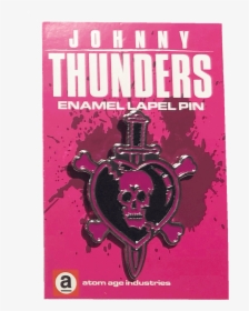 Johnny Thunders Skull & Dagger-pierced Heart Pink & - Johnny Thunders Skull Pin, HD Png Download, Free Download
