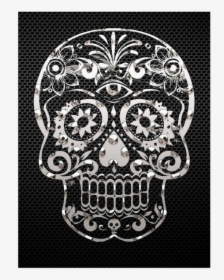 Skull, Black Silver Metal Poster 18"x24" - Skull, HD Png Download, Free Download