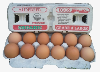Alderfer Organic Eggs Are Both White And Brown, Paper - One Dozen Raw Eggs, HD Png Download, Free Download