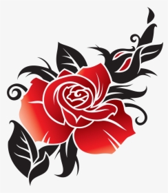 Rose Tiny Images Transparent Png - Tribal Rose Tattoo Designs, Png Download, Free Download