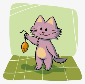 Cute Cat And Mouse Clipart - Clipart Cat Getting A Mouse, HD Png Download, Free Download