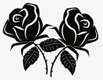 Rose Flower Vector Black And White, HD Png Download, Free Download