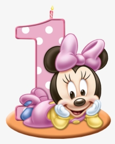 Mickey Minnie Baby Birthday Cake Mouse Clipart - Minnie Mouse Baby 1st Birthday, HD Png Download, Free Download