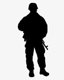 Soldier Silhouette Png - Transparent Background Soldier Black Silhouette, Png Download, Free Download