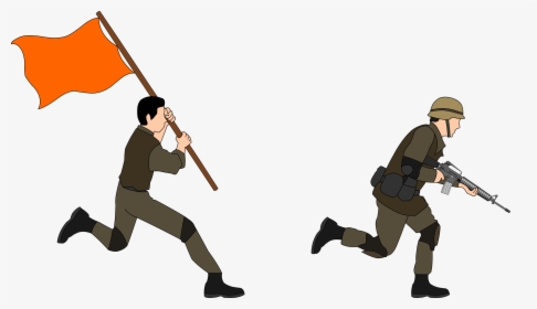 Clipart - Soldier Charging Png, Transparent Png, Free Download
