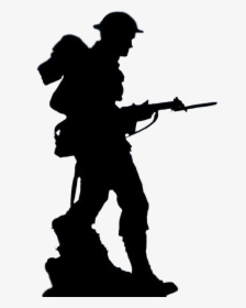 Transparent Soldier Silhouette Png - Silhouette Of A Ww1 Soldier, Png Download, Free Download