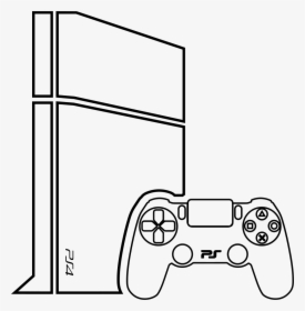 Video Game Console With Gamepad - Video Games Consoles Drawing, HD Png Download, Free Download