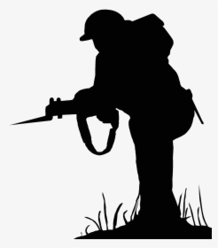 Soldier In Silhouette Png, Transparent Png, Free Download