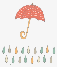 Drawing Raindrops Cartoon - Drawing Umbrella Painting Cartoon, HD Png Download, Free Download