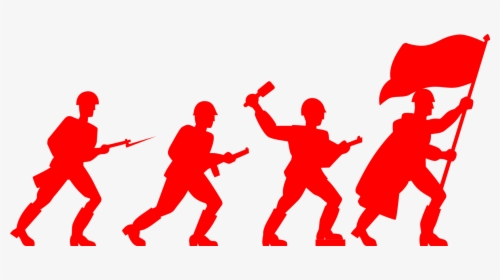 Standing,human Behavior,silhouette - Red Soldier Clipart, HD Png Download, Free Download
