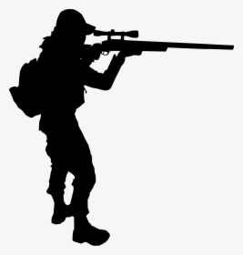 Sniper Silhouette Png, Transparent Png, Free Download