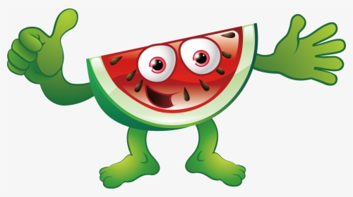 Watermelon Guyfood Clipartart - Imagenes De Frutas Caricaturas, HD Png Download, Free Download