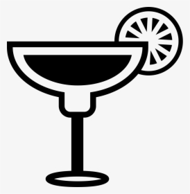 Cocktail Glass With Lemon Slice On The Border Comments - Margarita Glass Icon, HD Png Download, Free Download