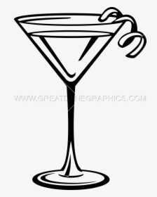 Martini Glass Drink - Martini Glass Clipart Black And White, HD Png Download, Free Download