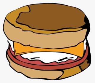 Egg On Muffin Svg Clip Arts - Breakfast Sandwich Clipart, HD Png Download, Free Download